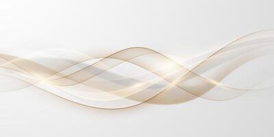 Abstract light wave background with white light vector