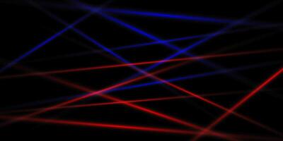 Abstract background with red and blue laser lines. Neon light. Special effect of horizontal speed lines. vector