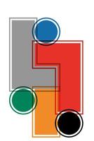 Poster, template in Bauhaus style. Geometric design in traditional Bauhaus colors vector