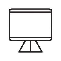 Simple Line Art Illustration of a Computer Monitor vector
