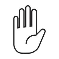 Simple black line art hand gesture image for various uses vector