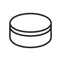 Simple Line Art Illustration of a Cylindrical Container vector