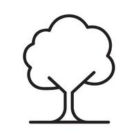 Simple Black Line Drawing of a Tree vector