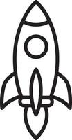 Simple Rocket Icon for Startup or Space Themes vector