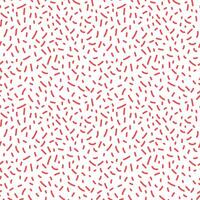 Red and White Seamless Sprinkles Pattern. Concept of abstract design, minimalist decor, vibrant background, repetitive motif, continuous wallpaper, lively aesthetics, playful texture, modern style. vector