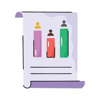 Check this employee performance report, hand drawn icon vector