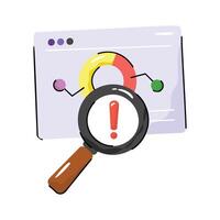 A customizable doodle style icon of risk analysis vector