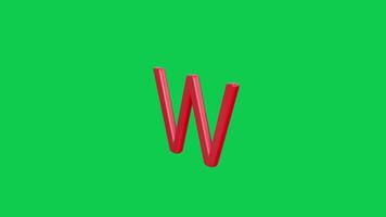 Animated 3D Alphabet Loop - Green Screen Ready video