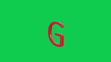 Looping 3D Font with Green Screen video