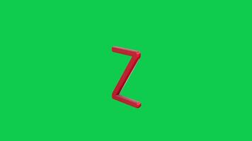 Seamless 3D Alphabet Loop Animation with Green Screen video