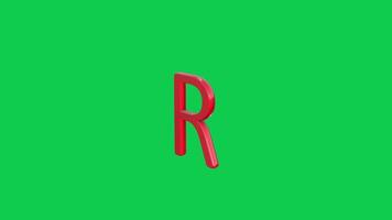 3D Alphabet Animation Loop with Green Screen video