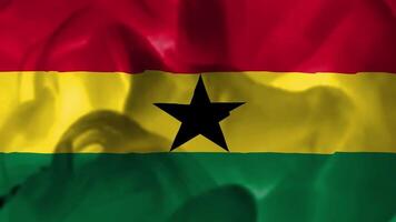 Vibrant Representation of the Ghanaian Flag Blending Colors and Textures in Artistic Display video