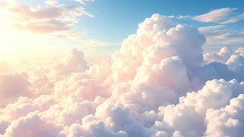 Clouds in the sky with the sun shining through video
