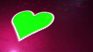 Ultra HD Purple and Diamond Slideshow with Customizable Heart Shaped Chroma Key Frame video