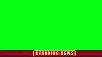 Smooth Breaking News Motion Graphics with Green Screen, Fully Editable Chroma Key Frame video