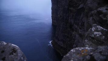 Steep Cliffs and Deep Ocean in the Faroe Islands video