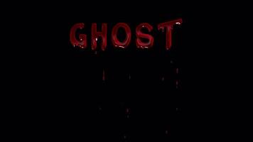 Ghostly Text Animation - Horror Motion Graphics Loop video