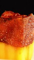 Professional cook caramelizing a salmon and mango with a kitchen torch video