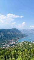 The view from the top of the mountain in montenegro video