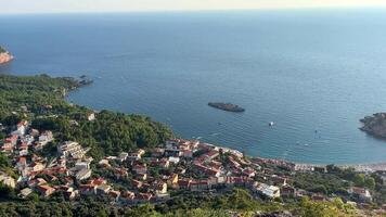 The view from the top of the hill overlooking the town video