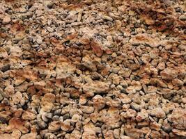 A close up of a rock wall with dirt and rocks video