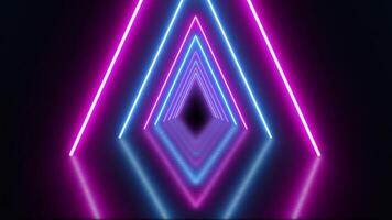 looped futuristic neon tunnel animation. abstract tunnel video