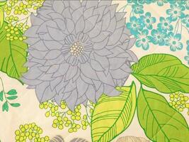 A close up of a floral pattern on a fabric video