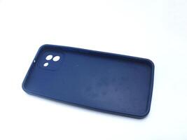 blue colored cellphone case photo
