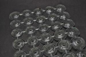 circular pattern of isolated plastic photo