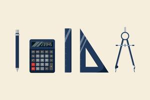Math tools for geometry drawing vector