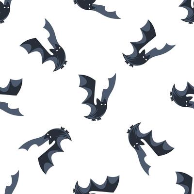 Seamless pattern with flying bats for halloween wrapping paper