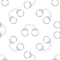 Seamless pattern of handcuffs representing law enforcement and security vector