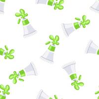 Seamless pattern with green paint spilling from tubes on white background vector