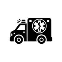 An ambulance icon on a white background vector