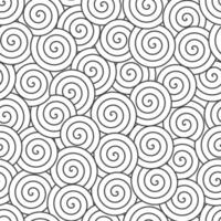 Spirals and swirls abstract geometric seamless pattern vector