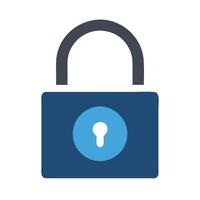 Cyber Security Lock Symbol Illustration vector