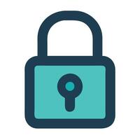 Flat Lock Icon for Secure Access vector