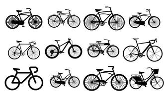 Bicycle Designs with Different Frames, Wheels, and Styles vector