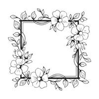 Floral Frame Design for Invitations and Decorative Artwork vector