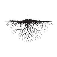 Deep Root Tree Illustration for Environmental and Nature Themed Projects vector