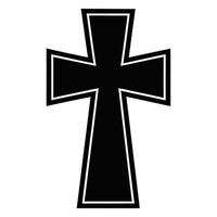 Bold Cross Silhouette for Religious and Spiritual Design Projects vector