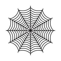 Intricate Spider Web Illustration for Halloween and Creepy-Themed Designs vector