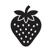 Stylish Strawberry Silhouette for Fresh Summer Design Projects vector