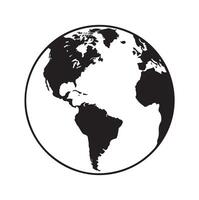Minimalist Globe Illustration for Global and Environmental-Themed Designs vector