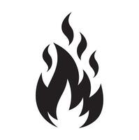 Sleek and Bold Flame Silhouette for Powerful Graphic Designs vector