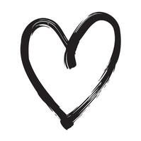 Expressive Brushstroke Heart Design for Modern Graphic Projects vector