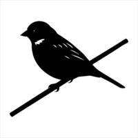 Simple Sparrow Silhouette. vector