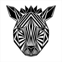 Polygon Zebra Stock vector