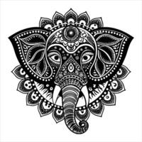 Paisley Elephant Pattern vector