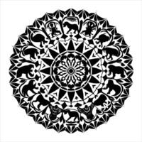 Abstract mandala pattern with circle shape vector